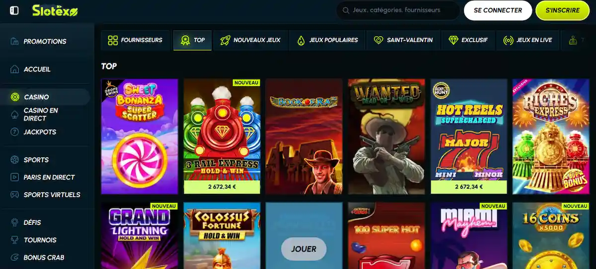 Slotexo Casino plateforme de jeux en ligne