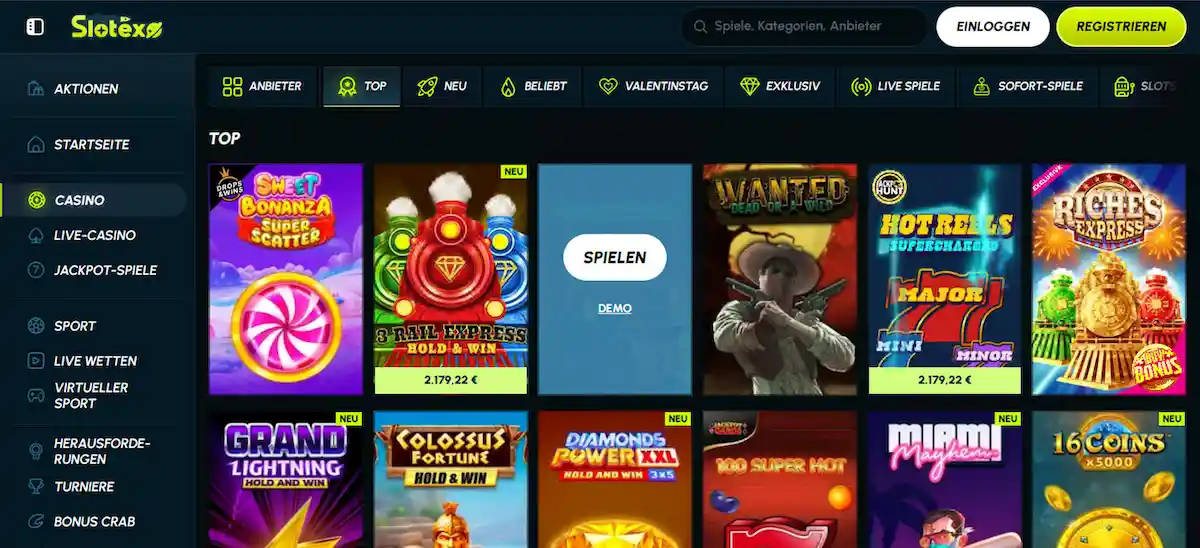 Slotexo Casino Online-Spielplattform