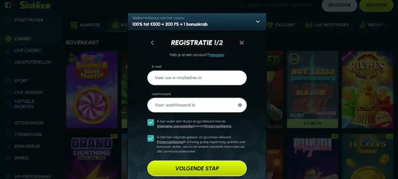 Word lid van Slotexo Casino