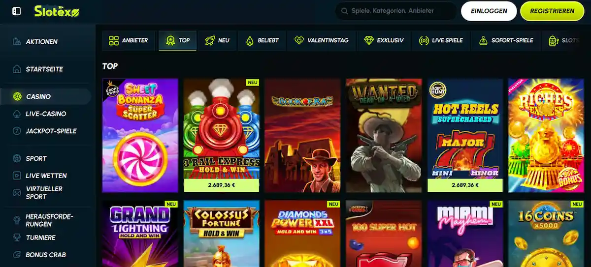 Slotexo Casino - Slots und Casinospiele