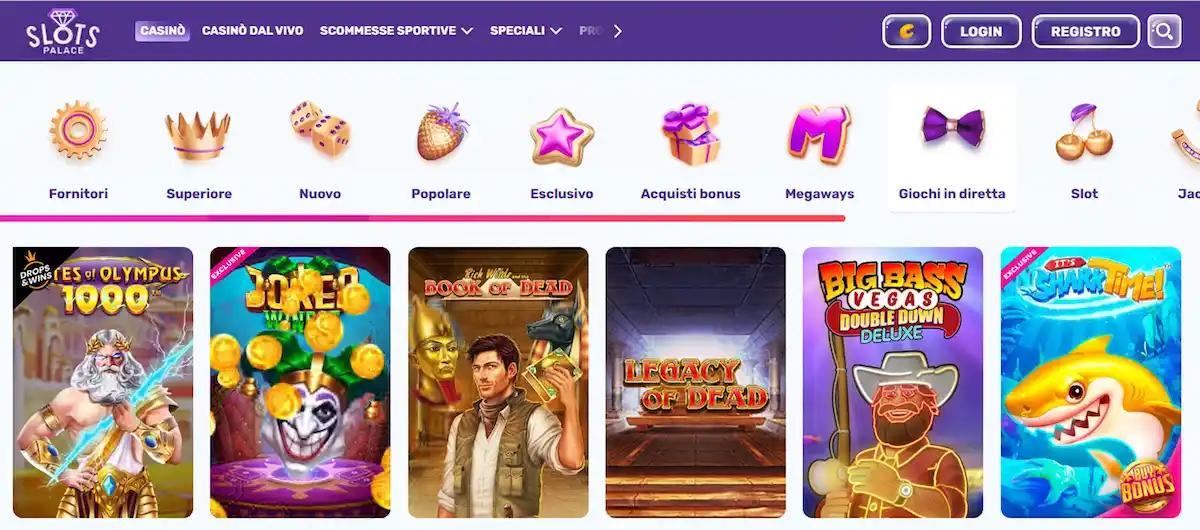 Slots Palace Casino piattaforma di gioco online
