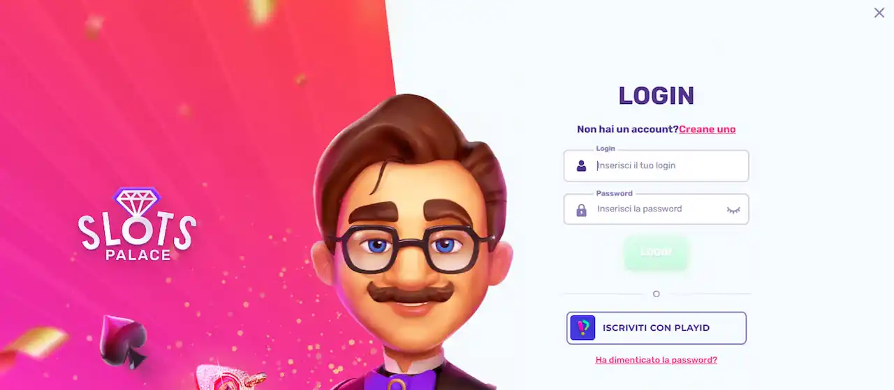 Accedi in modo sicuro al tuo profilo Slots Palace Casino