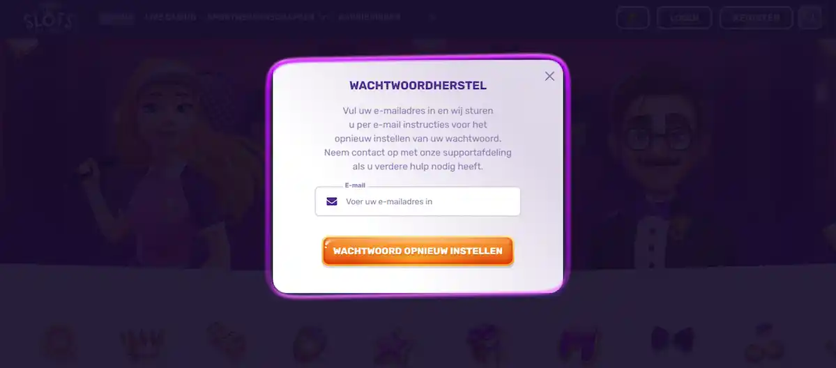 Vergeten wachtwoord? Herstel je Slots Palace Casino toegang