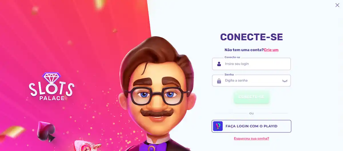 Acesse o portal de jogadores do Slots Palace Casino