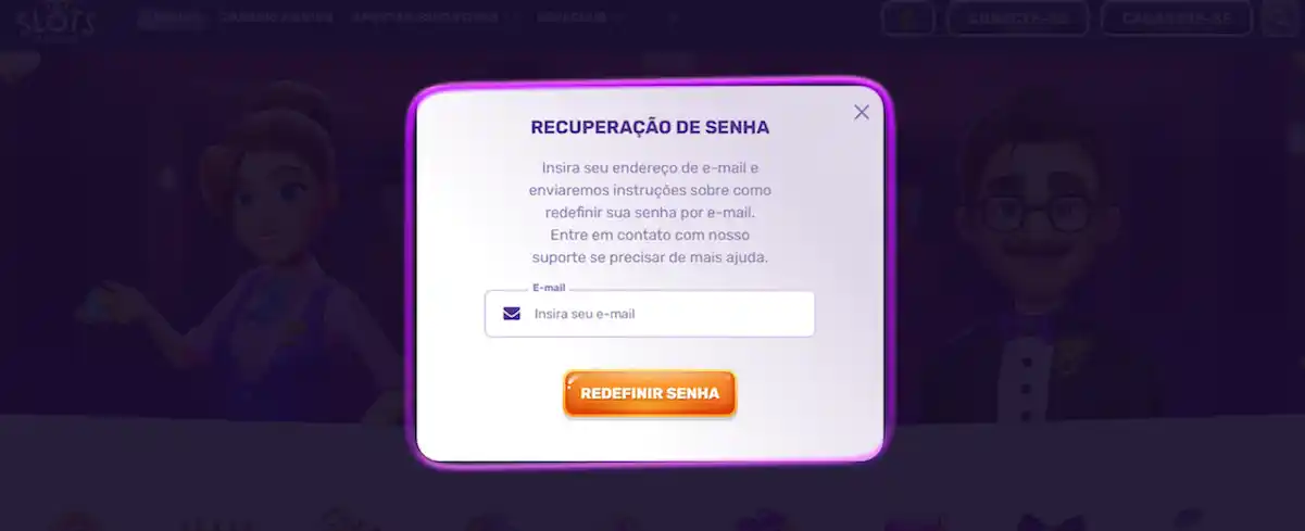 Recupere o acesso perdido à sua conta Slots Palace Casino