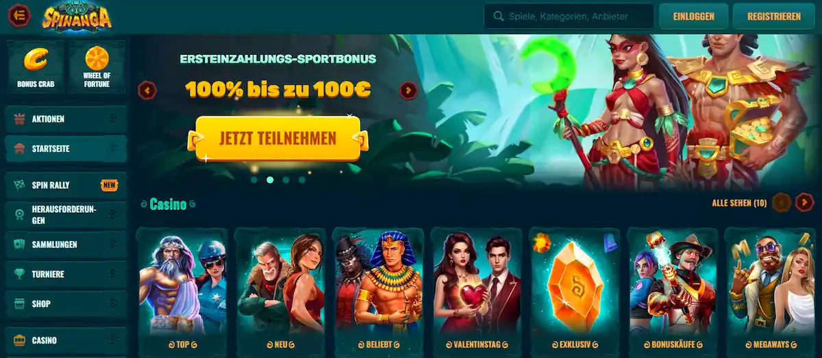 Spinanga Casino Online-Spielplattform