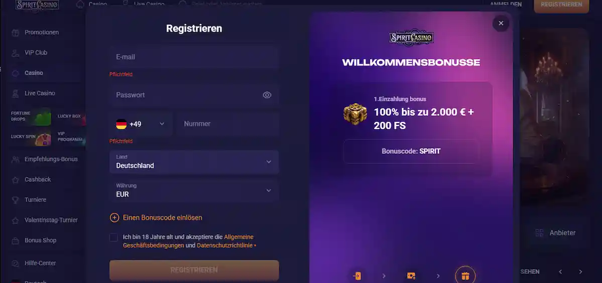 Sportaza Casino Mitgliedschaftsantrag mit attraktivem Startguthaben und Bonusaktionen