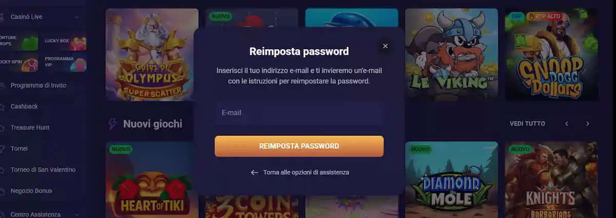 Sportaza Casino credenziali di accesso perse - Ripristino istantaneo tramite link sicuro
