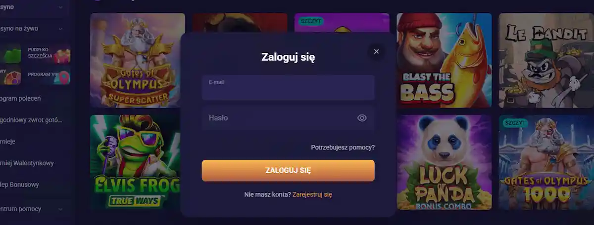 Sportaza Casino panel gracza dla zweryfikowanych użytkowników i stałych członków
