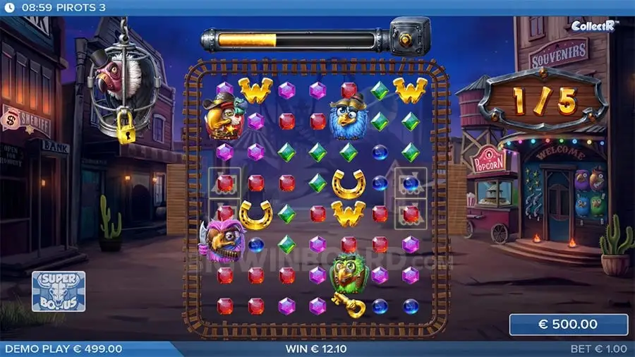 Pirots slot machine voorbeeld