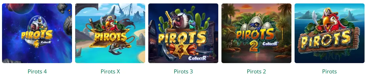 Pirots-serie versioner 2 3 X