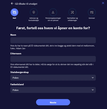 Rejestracja w Total Casino