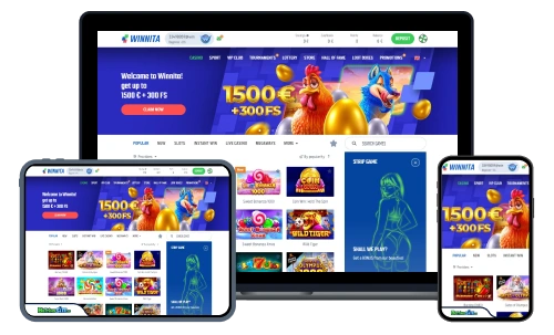 Winnita Casino: Mega Bonus 525% + 300 Giri Gratis